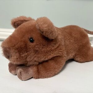 Vintage Gund Collector Classic Brown Pig Plush 14"Piggaletto Rare 1984 Realistic